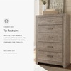 image:imageSignature Design by Ashley Culverbach Farmhouse Full Panel Bed Frame Gray5 Drawer Chest