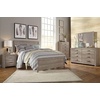 image:imageSignature Design by Ashley Culverbach Farmhouse Full Panel Bed Frame GrayNight Stand