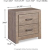 image:imageSignature Design by Ashley Culverbach Farmhouse Full Panel Bed Frame GrayNight Stand
