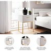 image:imageSignature Design by Ashley Deanlow 1Drawer Nightstand BrownWhite  Gold