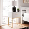 image:imageSignature Design by Ashley Deanlow 1Drawer Nightstand BrownWhite  Gold