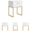 image:imageSignature Design by Ashley Deanlow 1Drawer Nightstand BrownWhite  Gold