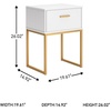 image:imageSignature Design by Ashley Deanlow 1Drawer Nightstand BrownWhite  Gold