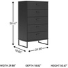 image:imageSignature Design by Ashley Deanlow Chest of Drawers Tall Bedroom DresserBlack