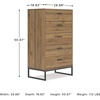 image:imageSignature Design by Ashley Deanlow Chest of Drawers Tall Bedroom DresserLight Brown  Black