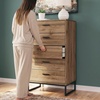 image:imageSignature Design by Ashley Deanlow Chest of Drawers Tall Bedroom DresserLight Brown  Black