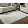 image:imageSignature Design by Ashley Flynnwick 5x7 Shag Rug Geometric Colorblock CreamPinkGray Stain Resistant Contemporary Polypropylene Area Rug for Living Room and Bedroom 53 W x 71 DIvoryTan
