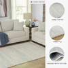 image:imageSignature Design by Ashley Flynnwick 5x7 Shag Rug Geometric Colorblock CreamPinkGray Stain Resistant Contemporary Polypropylene Area Rug for Living Room and Bedroom 53 W x 71 DIvoryBlue