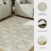 image:imageSignature Design by Ashley Flynnwick 5x7 Shag Rug Geometric Colorblock CreamPinkGray Stain Resistant Contemporary Polypropylene Area Rug for Living Room and Bedroom 53 W x 71 DIvoryGray
