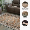 image:imageSignature Design by Ashley Flynnwick 5x7 Shag Rug Geometric Colorblock CreamPinkGray Stain Resistant Contemporary Polypropylene Area Rug for Living Room and Bedroom 53 W x 71 DSiennaIvoryBlack