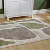 image:imageSignature Design by Ashley Flynnwick 5x7 Shag Rug Geometric Colorblock CreamPinkGray Stain Resistant Contemporary Polypropylene Area Rug for Living Room and Bedroom 53 W x 71 DGreenGrayIvory