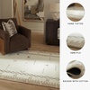 image:imageSignature Design by Ashley Flynnwick 5x7 Shag Rug Geometric Colorblock CreamPinkGray Stain Resistant Contemporary Polypropylene Area Rug for Living Room and Bedroom 53 W x 71 DCreamBrownTaupe