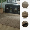 image:imageSignature Design by Ashley Flynnwick 5x7 Shag Rug Geometric Colorblock CreamPinkGray Stain Resistant Contemporary Polypropylene Area Rug for Living Room and Bedroom 53 W x 71 DBrownIvory