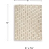 image:imageSignature Design by Ashley Flynnwick 5x7 Shag Rug Geometric Colorblock CreamPinkGray Stain Resistant Contemporary Polypropylene Area Rug for Living Room and Bedroom 53 W x 71 DTanBrownWhite