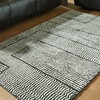 image:imageSignature Design by Ashley Flynnwick 5x7 Shag Rug Geometric Colorblock CreamPinkGray Stain Resistant Contemporary Polypropylene Area Rug for Living Room and Bedroom 53 W x 71 DBlackIvory