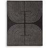 image:imageSignature Design by Ashley Flynnwick 5x7 Shag Rug Geometric Colorblock CreamPinkGray Stain Resistant Contemporary Polypropylene Area Rug for Living Room and Bedroom 53 W x 71 DBlackCream