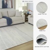 image:imageSignature Design by Ashley Flynnwick 5x7 Shag Rug Geometric Colorblock CreamPinkGray Stain Resistant Contemporary Polypropylene Area Rug for Living Room and Bedroom 53 W x 71 DIvoryBlue