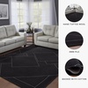 image:imageSignature Design by Ashley Flynnwick 5x7 Shag Rug Geometric Colorblock CreamPinkGray Stain Resistant Contemporary Polypropylene Area Rug for Living Room and Bedroom 53 W x 71 DBlackWhite