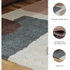 image:imageSignature Design by Ashley Flynnwick 5x7 Shag Rug Geometric Colorblock CreamPinkGray Stain Resistant Contemporary Polypropylene Area Rug for Living Room and Bedroom 53 W x 71 DCreamPinkGray