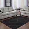 image:imageSignature Design by Ashley Flynnwick 5x7 Shag Rug Geometric Colorblock CreamPinkGray Stain Resistant Contemporary Polypropylene Area Rug for Living Room and Bedroom 53 W x 71 DBlackWhite