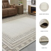 image:imageSignature Design by Ashley Flynnwick 5x7 Shag Rug Geometric Colorblock CreamPinkGray Stain Resistant Contemporary Polypropylene Area Rug for Living Room and Bedroom 53 W x 71 DTaupeBrown