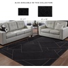 image:imageSignature Design by Ashley Flynnwick 5x7 Shag Rug Geometric Colorblock CreamPinkGray Stain Resistant Contemporary Polypropylene Area Rug for Living Room and Bedroom 53 W x 71 DBlackWhite