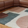 image:imageSignature Design by Ashley Flynnwick 5x7 Shag Rug Geometric Colorblock CreamPinkGray Stain Resistant Contemporary Polypropylene Area Rug for Living Room and Bedroom 53 W x 71 DCreamPinkGray