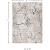 image:imageSignature Design by Ashley Flynnwick 5x7 Shag Rug Geometric Colorblock CreamPinkGray Stain Resistant Contemporary Polypropylene Area Rug for Living Room and Bedroom 53 W x 71 DWhite and Gray Marble
