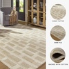 image:imageSignature Design by Ashley Flynnwick 5x7 Shag Rug Geometric Colorblock CreamPinkGray Stain Resistant Contemporary Polypropylene Area Rug for Living Room and Bedroom 53 W x 71 DTanBrownWhite