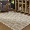 image:imageSignature Design by Ashley Flynnwick 5x7 Shag Rug Geometric Colorblock CreamPinkGray Stain Resistant Contemporary Polypropylene Area Rug for Living Room and Bedroom 53 W x 71 DTanBrownWhite