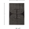 image:imageSignature Design by Ashley Flynnwick 5x7 Shag Rug Geometric Colorblock CreamPinkGray Stain Resistant Contemporary Polypropylene Area Rug for Living Room and Bedroom 53 W x 71 DBlackCream