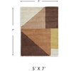 image:imageSignature Design by Ashley Flynnwick 5x7 Shag Rug Geometric Colorblock CreamPinkGray Stain Resistant Contemporary Polypropylene Area Rug for Living Room and Bedroom 53 W x 71 DCreamPinkOcher
