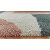 image:imageSignature Design by Ashley Flynnwick 5x7 Shag Rug Geometric Colorblock CreamPinkGray Stain Resistant Contemporary Polypropylene Area Rug for Living Room and Bedroom 53 W x 71 DCreamPinkGray