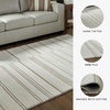 image:imageSignature Design by Ashley Flynnwick 5x7 Shag Rug Geometric Colorblock CreamPinkGray Stain Resistant Contemporary Polypropylene Area Rug for Living Room and Bedroom 53 W x 71 DIvoryTan