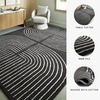image:imageSignature Design by Ashley Flynnwick 5x7 Shag Rug Geometric Colorblock CreamPinkGray Stain Resistant Contemporary Polypropylene Area Rug for Living Room and Bedroom 53 W x 71 DBlackCream