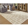 image:imageSignature Design by Ashley Flynnwick 5x7 Shag Rug Geometric Colorblock CreamPinkGray Stain Resistant Contemporary Polypropylene Area Rug for Living Room and Bedroom 53 W x 71 DTanBrownWhite