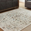image:imageSignature Design by Ashley Flynnwick 5x7 Shag Rug Geometric Colorblock CreamPinkGray Stain Resistant Contemporary Polypropylene Area Rug for Living Room and Bedroom 53 W x 71 DIvoryBrownTeal