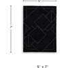 image:imageSignature Design by Ashley Flynnwick 5x7 Shag Rug Geometric Colorblock CreamPinkGray Stain Resistant Contemporary Polypropylene Area Rug for Living Room and Bedroom 53 W x 71 DBlackWhite