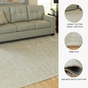image:imageSignature Design by Ashley Flynnwick 5x7 Shag Rug Geometric Colorblock CreamPinkGray Stain Resistant Contemporary Polypropylene Area Rug for Living Room and Bedroom 53 W x 71 DBeigeTan