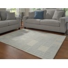 image:imageSignature Design by Ashley Flynnwick 5x7 Shag Rug Geometric Colorblock CreamPinkGray Stain Resistant Contemporary Polypropylene Area Rug for Living Room and Bedroom 53 W x 71 DBlueIvory