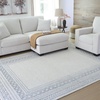 image:imageSignature Design by Ashley Flynnwick 5x7 Shag Rug Geometric Colorblock CreamPinkGray Stain Resistant Contemporary Polypropylene Area Rug for Living Room and Bedroom 53 W x 71 DBlueIvoryGray