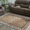 image:imageSignature Design by Ashley Flynnwick 5x7 Shag Rug Geometric Colorblock CreamPinkGray Stain Resistant Contemporary Polypropylene Area Rug for Living Room and Bedroom 53 W x 71 DSiennaIvoryBlack