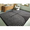 image:imageSignature Design by Ashley Flynnwick 5x7 Shag Rug Geometric Colorblock CreamPinkGray Stain Resistant Contemporary Polypropylene Area Rug for Living Room and Bedroom 53 W x 71 DBlackCream