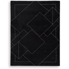 image:imageSignature Design by Ashley Flynnwick 5x7 Shag Rug Geometric Colorblock CreamPinkGray Stain Resistant Contemporary Polypropylene Area Rug for Living Room and Bedroom 53 W x 71 DBlackWhite