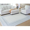image:imageSignature Design by Ashley Flynnwick 5x7 Shag Rug Geometric Colorblock CreamPinkGray Stain Resistant Contemporary Polypropylene Area Rug for Living Room and Bedroom 53 W x 71 DBlueIvoryGray