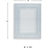 image:imageSignature Design by Ashley Flynnwick 5x7 Shag Rug Geometric Colorblock CreamPinkGray Stain Resistant Contemporary Polypropylene Area Rug for Living Room and Bedroom 53 W x 71 DBlueIvoryGray