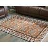 image:imageSignature Design by Ashley Flynnwick 5x7 Shag Rug Geometric Colorblock CreamPinkGray Stain Resistant Contemporary Polypropylene Area Rug for Living Room and Bedroom 53 W x 71 DSiennaIvoryBlack