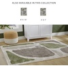 image:imageSignature Design by Ashley Flynnwick 5x7 Shag Rug Geometric Colorblock CreamPinkGray Stain Resistant Contemporary Polypropylene Area Rug for Living Room and Bedroom 53 W x 71 DGreenGrayIvory