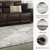 image:imageSignature Design by Ashley Flynnwick 5x7 Shag Rug Geometric Colorblock CreamPinkGray Stain Resistant Contemporary Polypropylene Area Rug for Living Room and Bedroom 53 W x 71 DWhite and Gray Marble