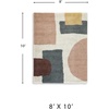 image:imageSignature Design by Ashley Flynnwick 5x7 Shag Rug Geometric Colorblock CreamPinkGray Stain Resistant Contemporary Polypropylene Area Rug for Living Room and Bedroom 53 W x 71 DCreamPinkGray